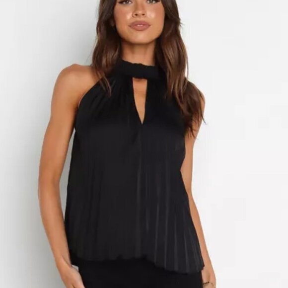 Petal and Pup Halter Sleeveless Andrea Top, Black, size 0 - Picture 2 of 9